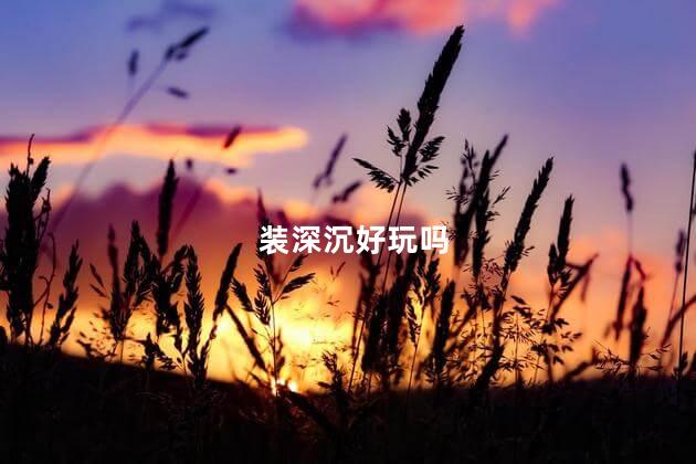 装深沉好玩吗