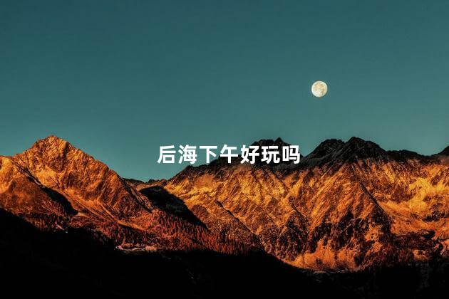 后海下午好玩吗