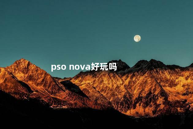 pso nova好玩吗