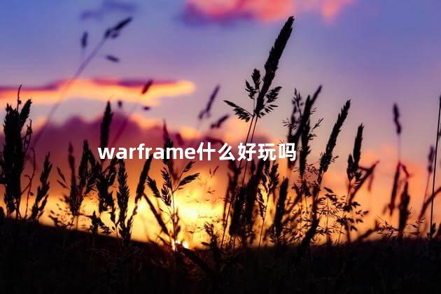 warframe什么好玩吗