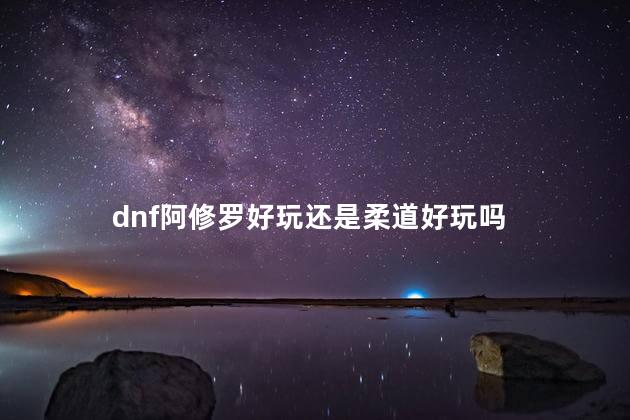 dnf阿修罗好玩还是柔道好玩吗